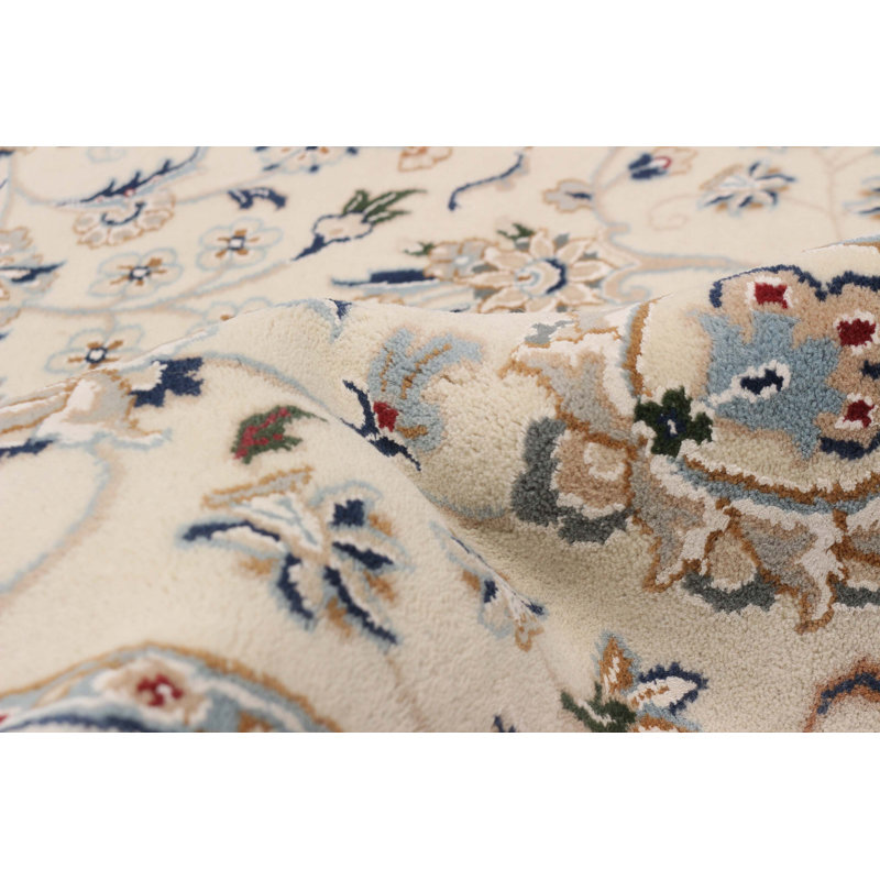 Tapis crème noué à la main 8 pi 9 po x 12 pi 0 po