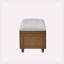 Banc de rangement rembourré en polyester Wicksham