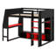Lit mezzanine avec bureau Gaming