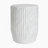 Magnus Modern Organic Stone-Texture Outdoor MGO Side Table with Fluted Pedestal Design-216910012