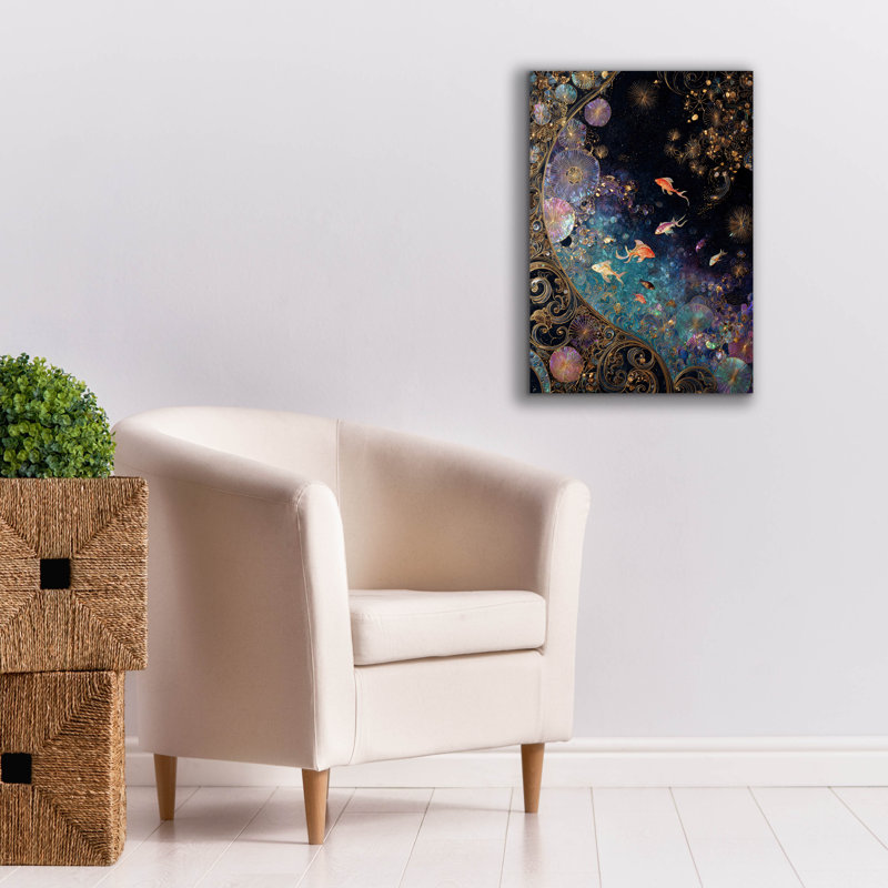  «Koi Galaxy» par Rich Monet, art mural sur toile, 18 po x 26 po, H 26 po x l 18 po