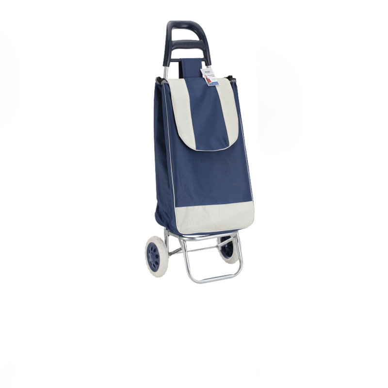 Trolley Dolly Black Foldable Shopping Cart For Groceries With Wheels And Removable Bag And Rolling Personal Handtruck Standard Medium