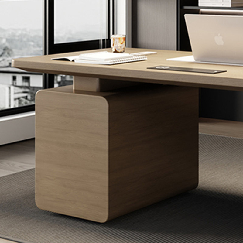 Bureau d'ordinateur en bois pour la maison, H 29,53 po x l 70,87 po x P 27,56 po, Bois naturel