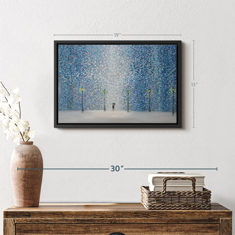 Love «Kiss Under The Rain», reproduction sur toile, H 13 po x l 19 po
