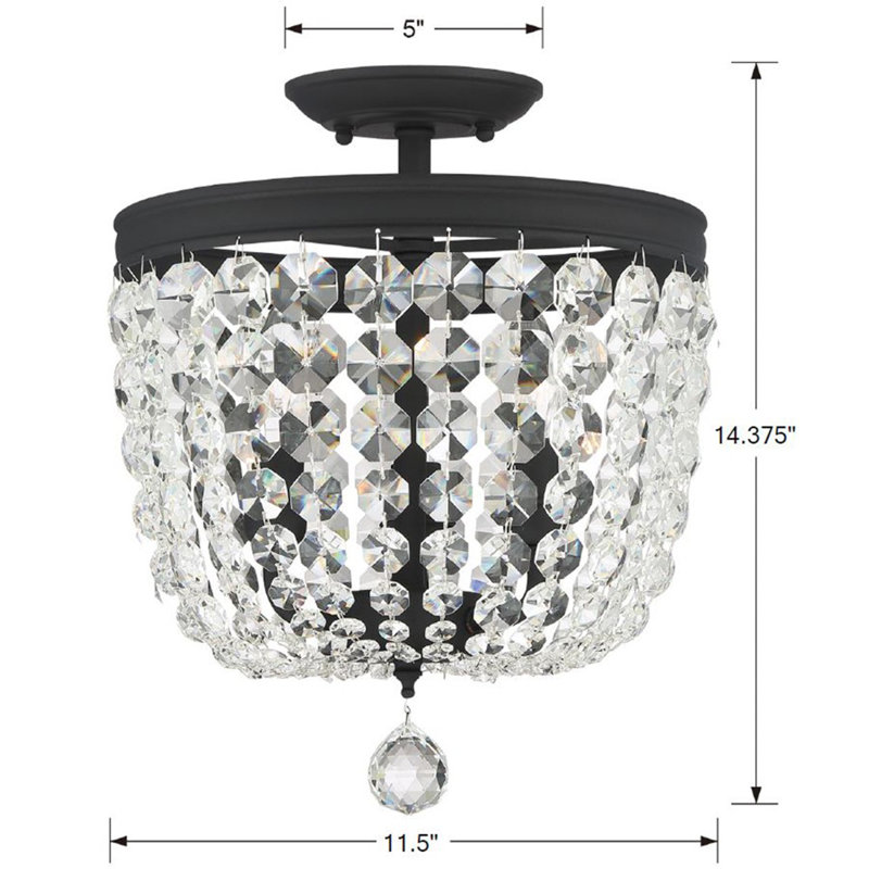 Plafonnier semi-encastré 3 lumières 11,5 po Sargent