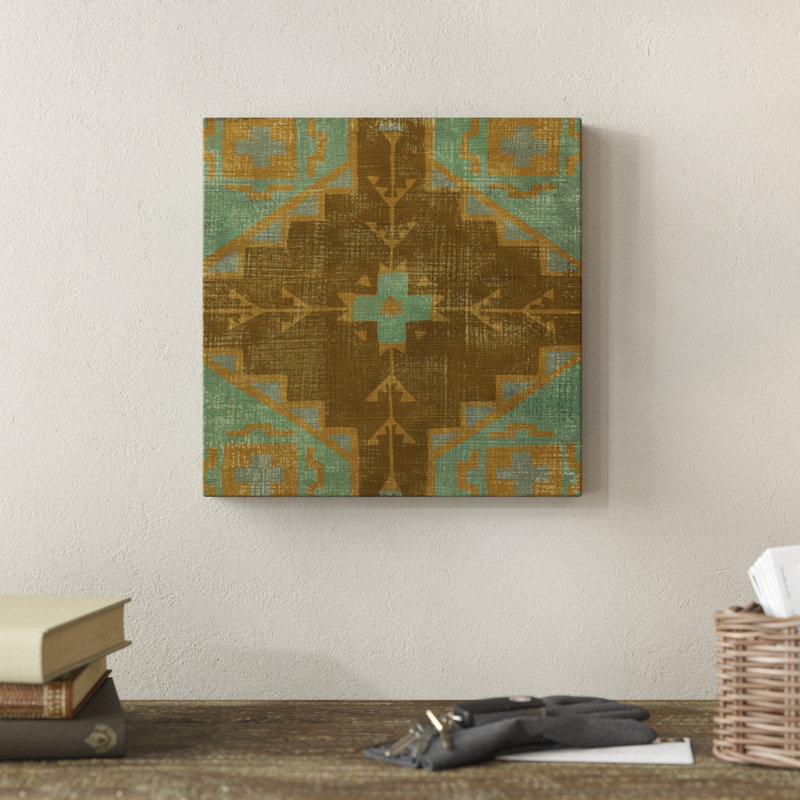 «Western Weave III», peinture sur toile, H 12 po x l 12 po
