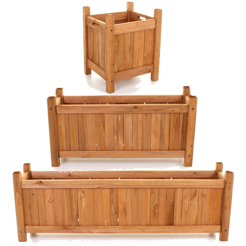 Kassidy Wood Planter Box, 34cm H x 60cm W x 30cm D