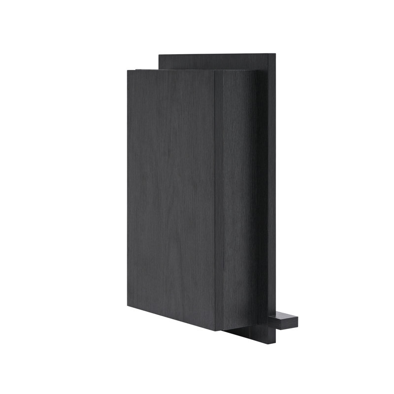 Hoya 2 Piece Recessed Wall Shelf, Black