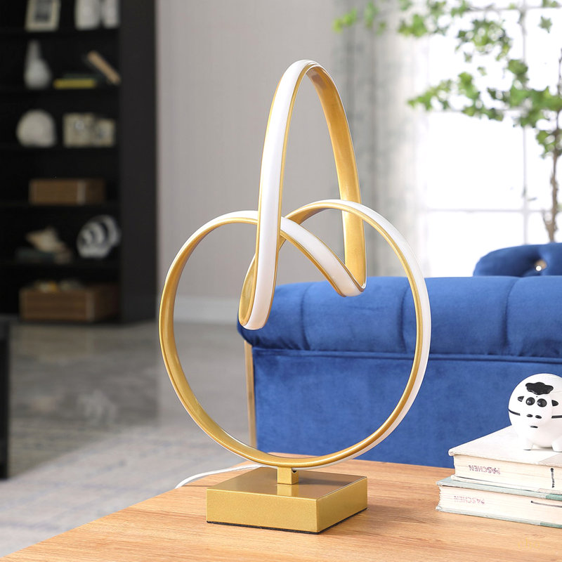 Lampe de table moderne abstraite 19 "en or mat