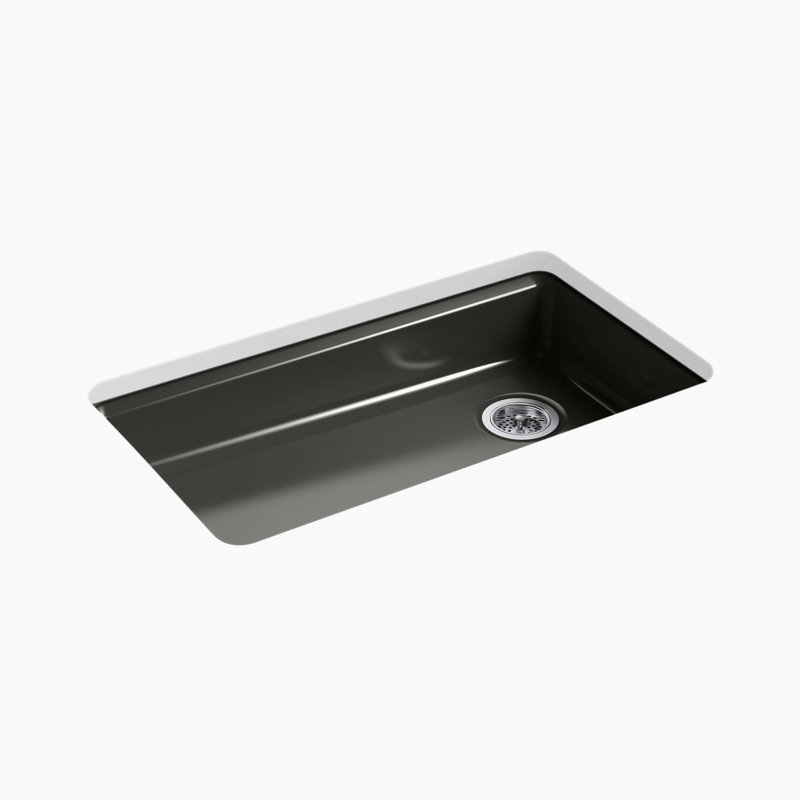 Riverby 33" L x 22" W Undermount Single Bowl Kitchen Sink, Caviar