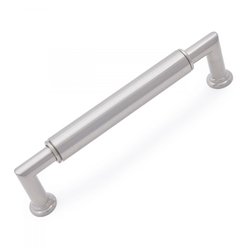 Poignée cylindrique 5 "d'un centre à l'autre, Nickel satiné