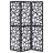 Black 3-Panel Folding Screen