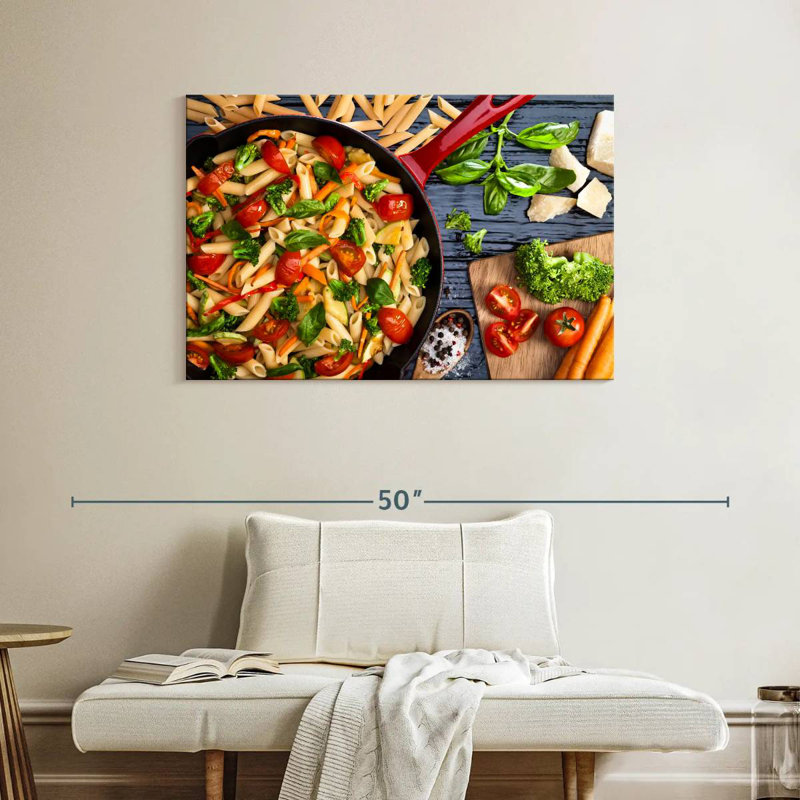 Yarlin Spring Vegetables Pasta, 26" H x 39" W