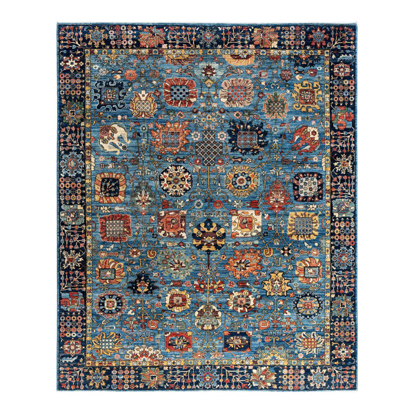 Solo Rugs Serapi One-of-a-Kind Hand-Knotted Area Rug - Light Blue, 7 ...