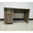Home Office Desk w/ Distressed Wood Grain, Faux Barn Door Cabinet, Shelves, & Metal Hinges-1752274494-1755260738