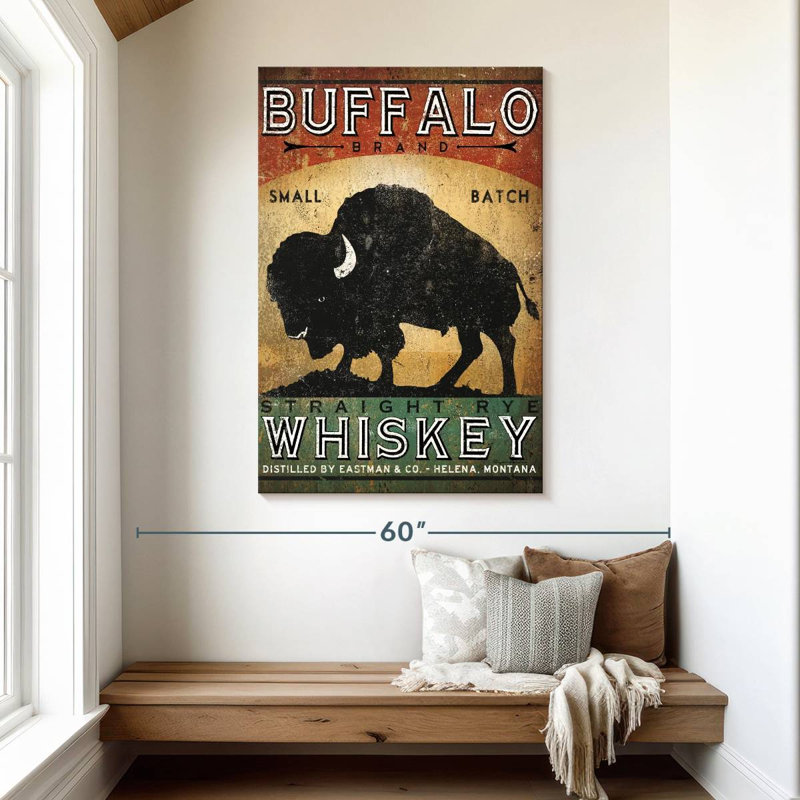 Brampt Buffalo Whiskey, 48" H x 32" W