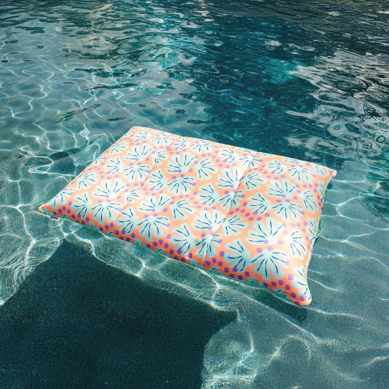 Flotteur Big Joe Lagoon, sans gonflage nécessaire, Flot de vague lime, Lagoon Lounger