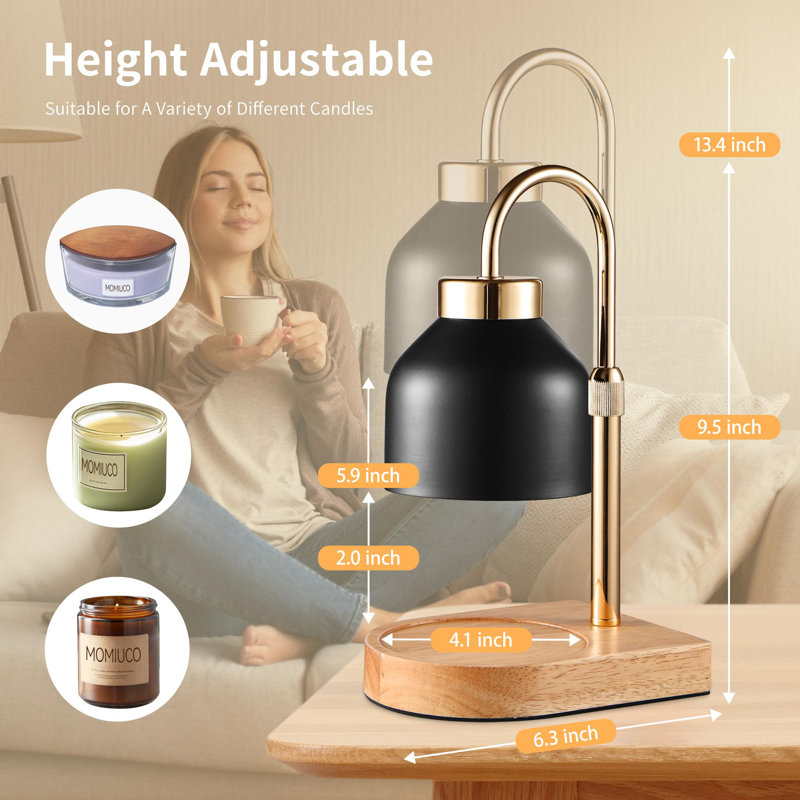 Valentine's Day Candle Warmer Lamp With Adjustable Height & Timer - Flameless Scented Wax Melter For Home, Romantic Dimmable Aroma Decor Gift For Her/Him