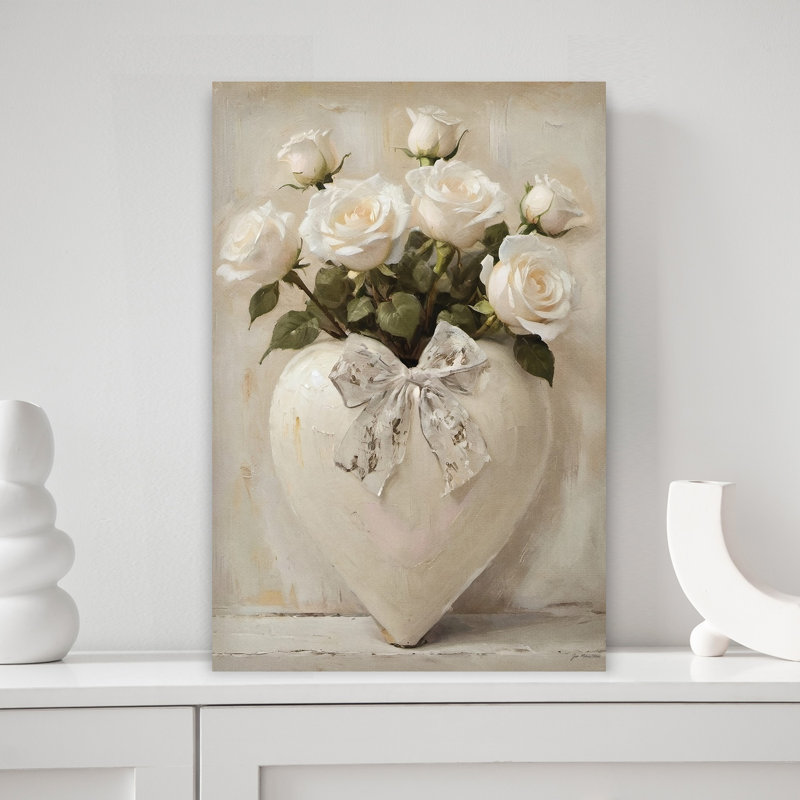 Heartfelt Roses by Jo Moulton - Wrapped Canvas Print, 45.72cm H x 30.48cm W
