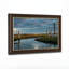 Art mural antique sur toile encadré doré pour le salon, la chambre à coucher, le bureau ou le vestibule - décoration murale décorative avec ligne d'horizon de la voie d'eau-129055647-129055651