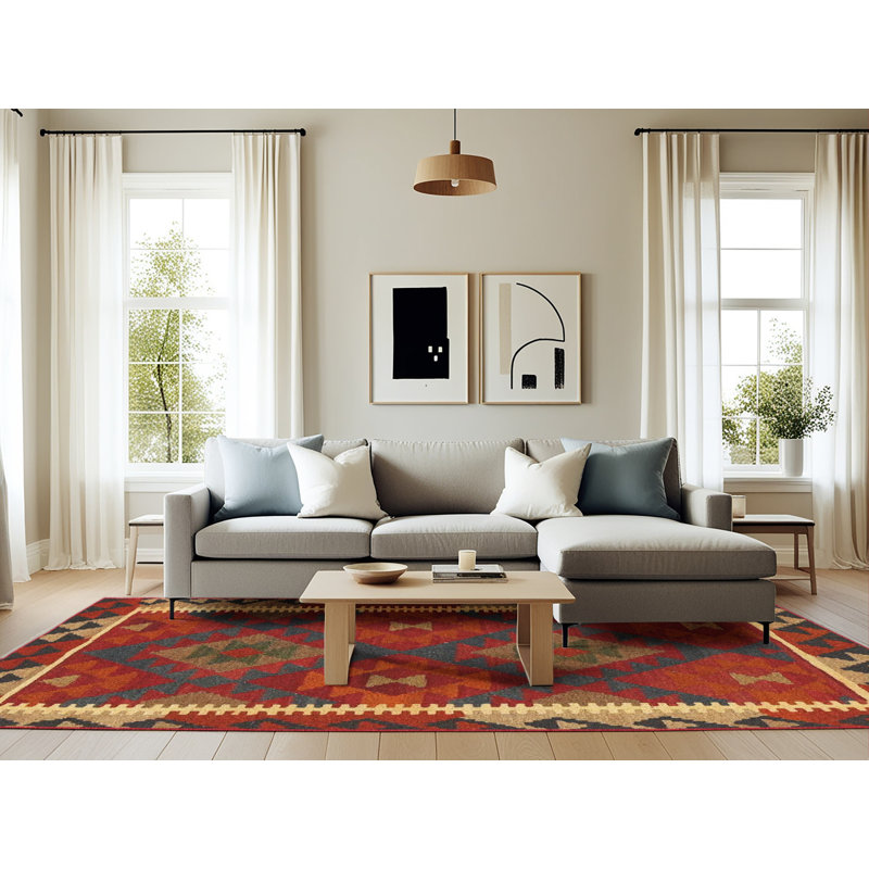 Southwestern Indoor Rug, Rectangle 6' x 9'