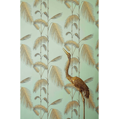 Icons Palm Leaves Floral Wallpaper Roll