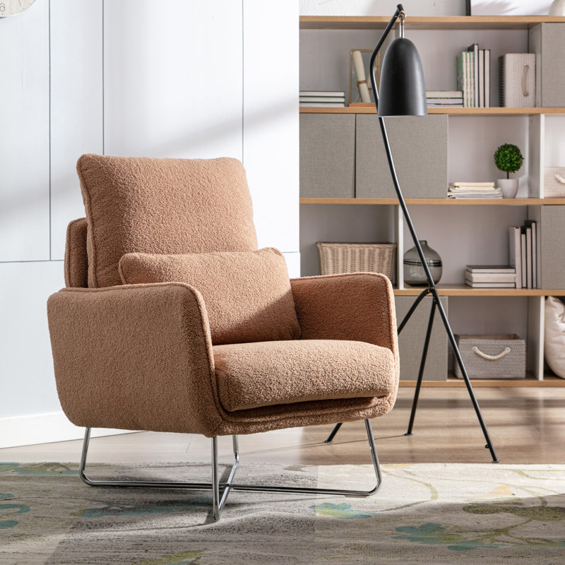 Fauteuil d'appoint en velours, Velours espresso