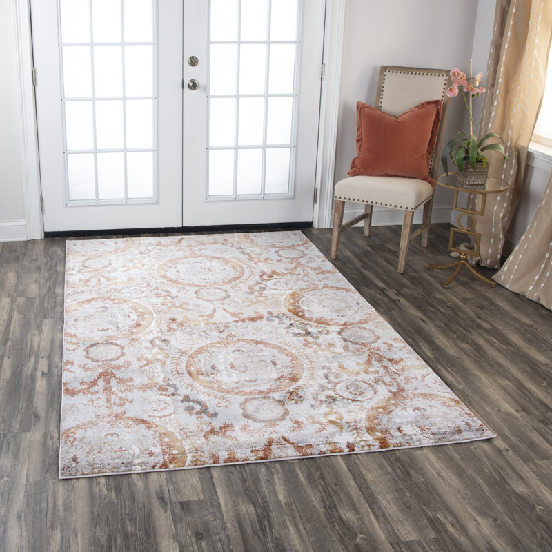 Tapis brun/gris Shockey, Rectangulaire 3 pi 11 po x 5 pi 6 po