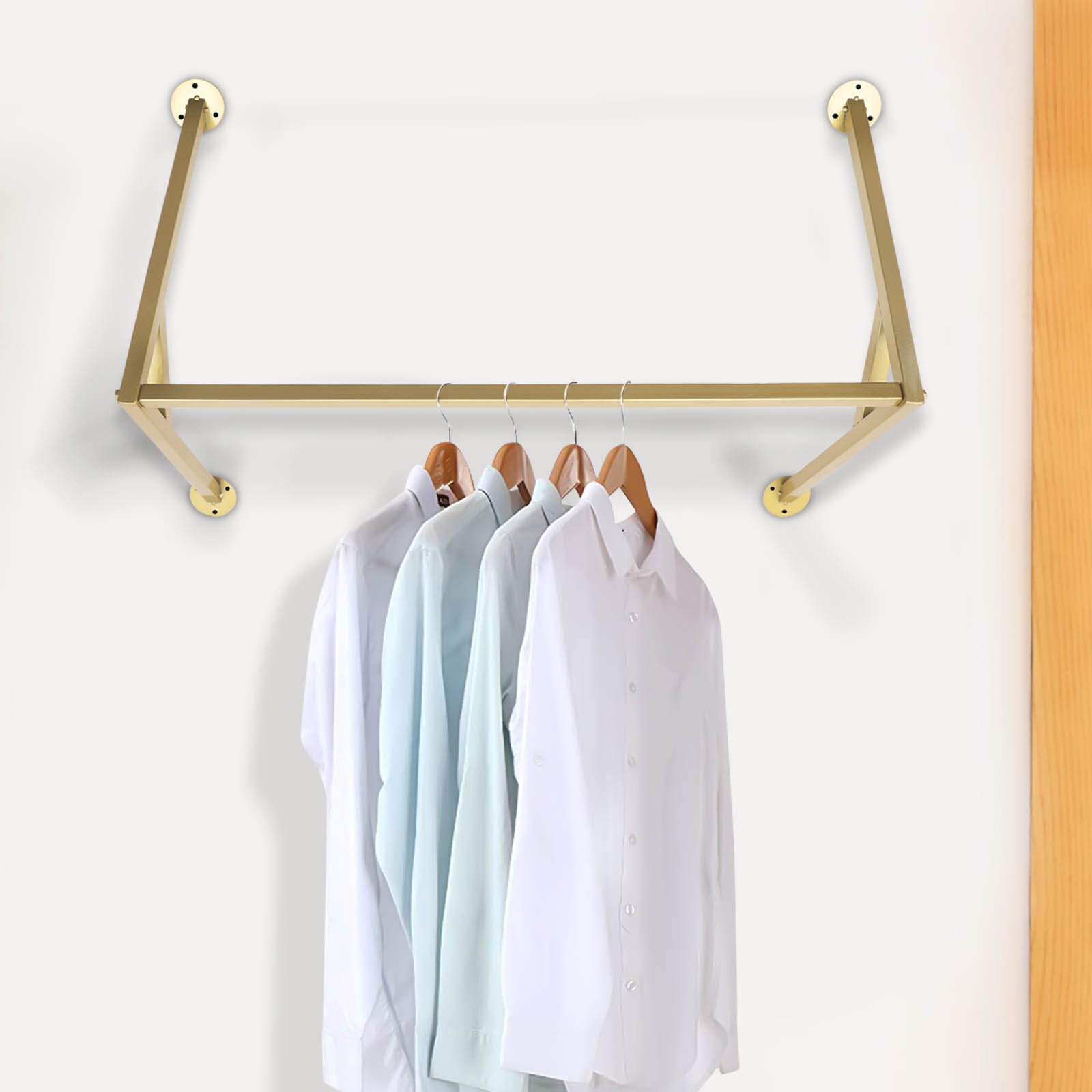 Everly Quinn 31.5'' Metal Wall Mounted Clothes Rack | Wayfair