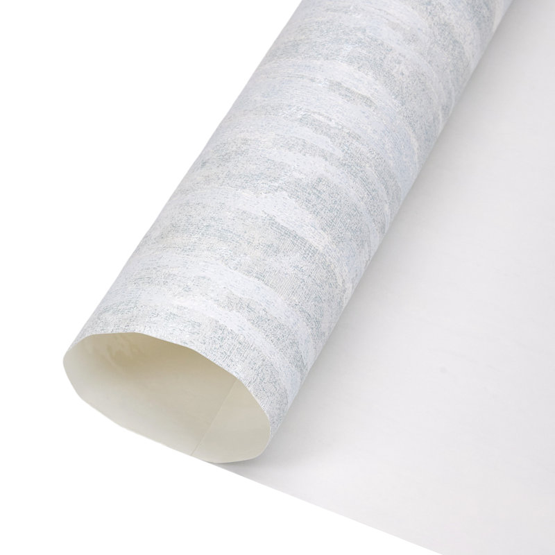 Non-Pasted Non-Woven 3D Embossed Wallpaper Roll, Grey