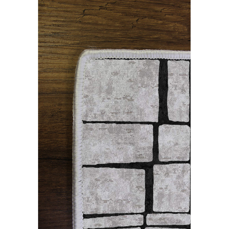 Tapis de couloir écologique, 100% polyester, 31,5 po x 59,1 po | Antibactérien, pois antidérapants en PVC, 650 g / m², hauteur des poils de 0,16 po | Lavable à la machine, design noir durable et élégant pour la décoration intérieure