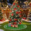 Jupe de sapin de Noël en polyester, motif football américain, 90 cm (35,4 pouces), idéale pour décorer votre intérieur lors d'une fête de Noël.