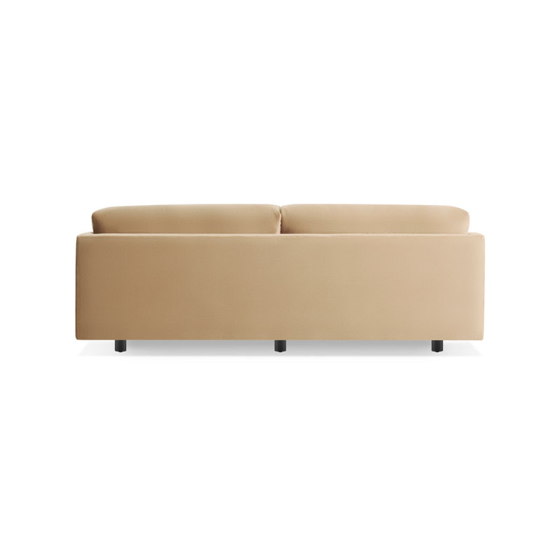 Sunday Sofa, Camel Velvet Polyester Blend, 30" H x 102" W x 40" D