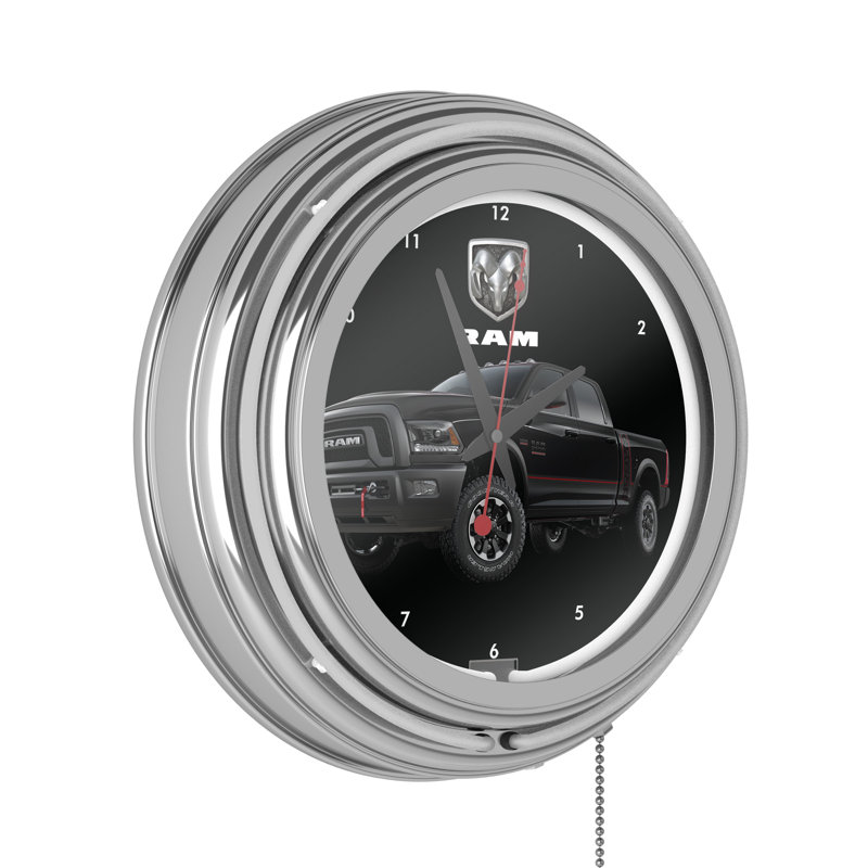 Horloge murale 14,5 po, Blanc / noir