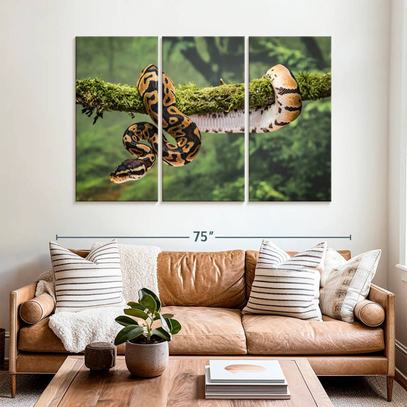 Brampt Python On Branch, 42" H x 65" W