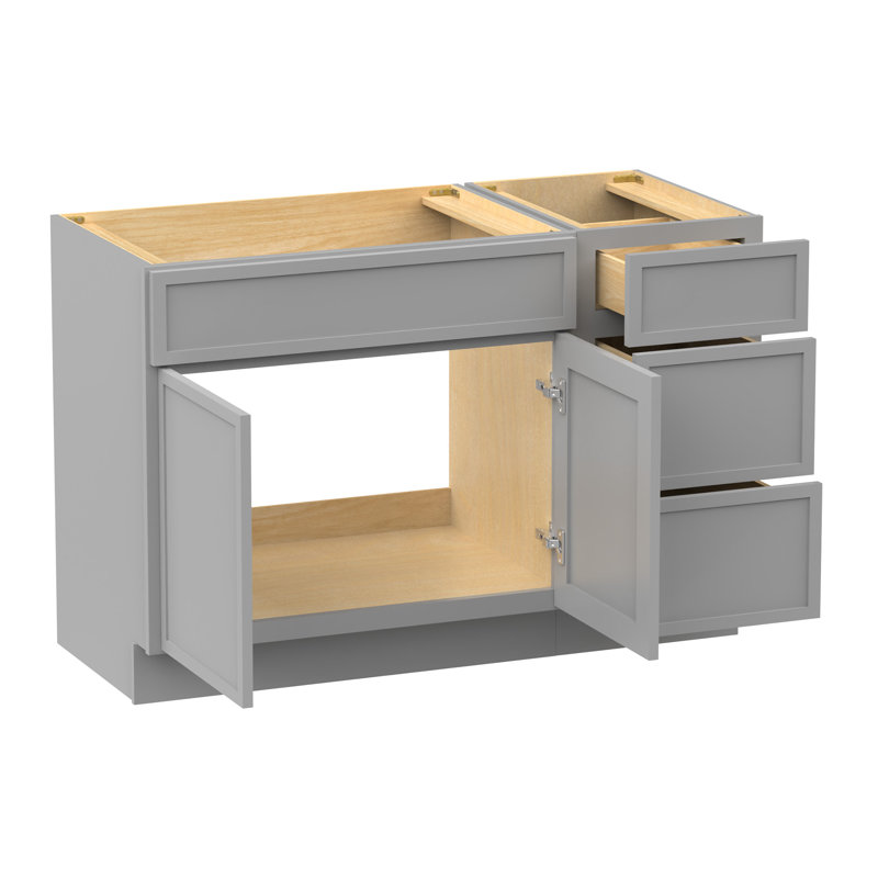Base de meuble-lavabo simple 48 po seulement, Gris