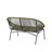 CONDESSA OUTDOOR PATIO GREEN WICKER LOVESEAT-1592143502