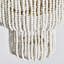 Amanda White Beaded Chandelier