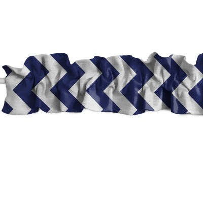 Cantonnière sur mesure en coton à chevrons