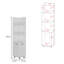 Armoire à linge autoportante Malibu, 2 portes, tablettes ouvertes
