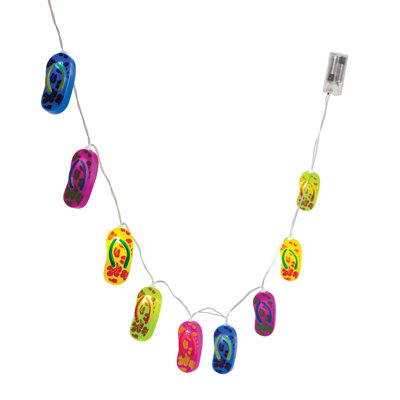 Ensemble de guirlandes de lumières Flip Flop - Luau - Accessoires de maison - 1 pièce