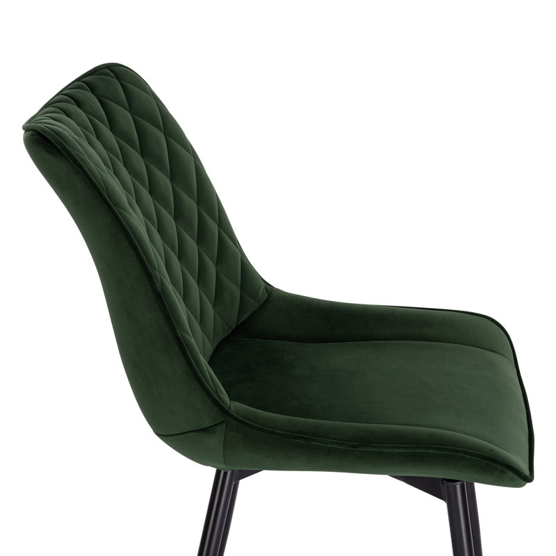 Toombs Upholstered Dining Chair, Dark Green