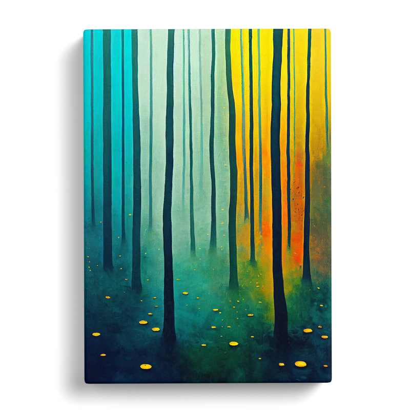 Bold Forest - Wall Art, Wrapped Canvas, 50cm H x 35cm W x 3cm D, No Matte