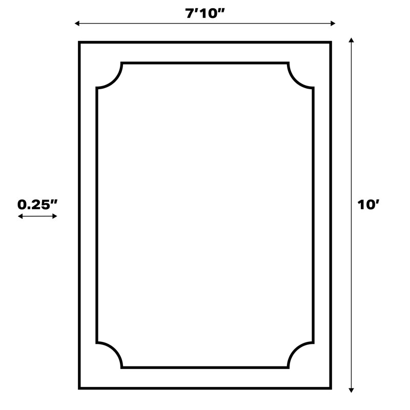 Amnon High-Low Minimalist Angle Geometric Light Taupe Indoor/Outdoor Rug, Rectangle 7'10" x 10'