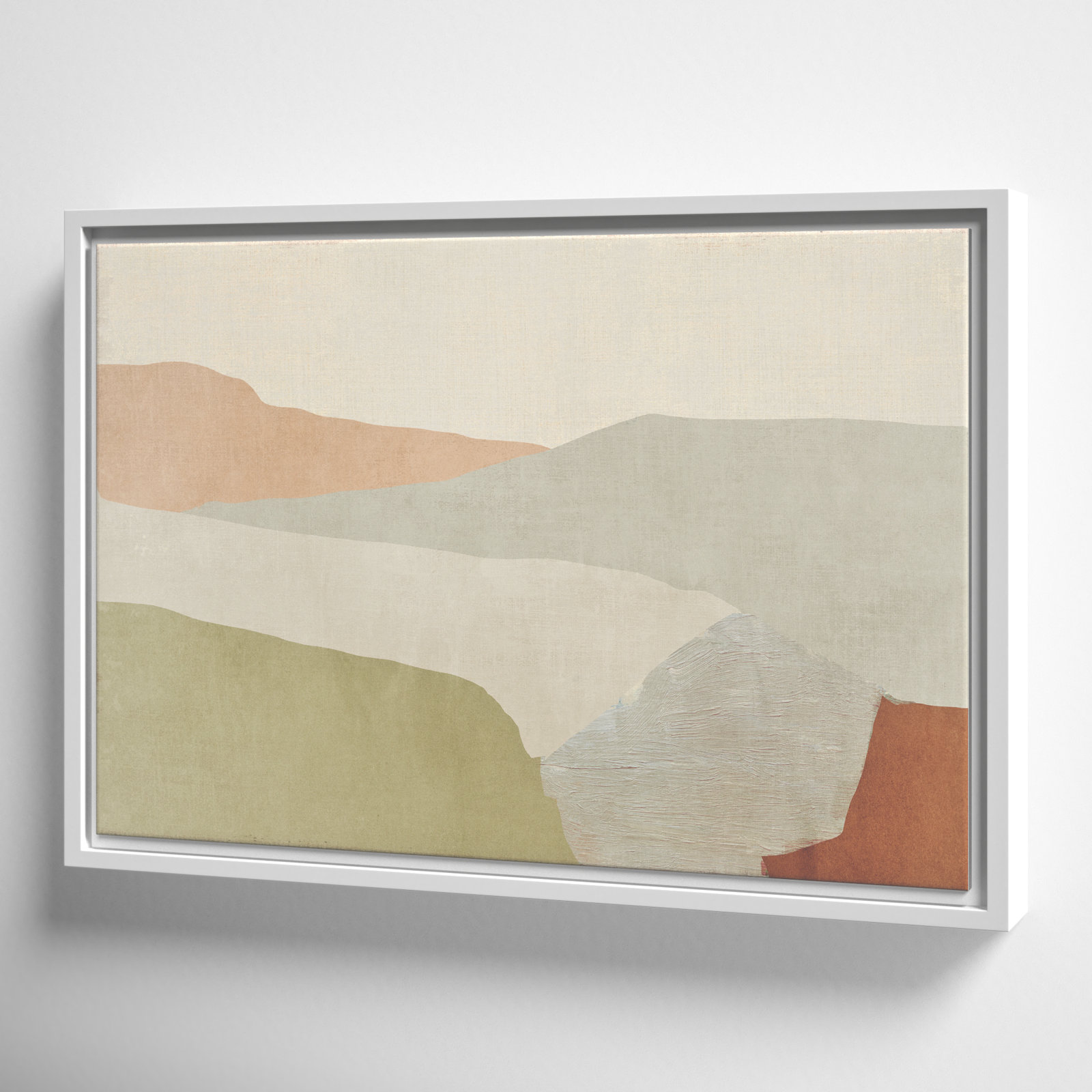 Elspeth "Pastel Views" Painting, 13.5" H x 19.5" W, White
