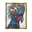 «Black Palm Cockatoo Bird Floral Collage» par Lisa Morales, peinture sur toile tendue-75443421-75443419