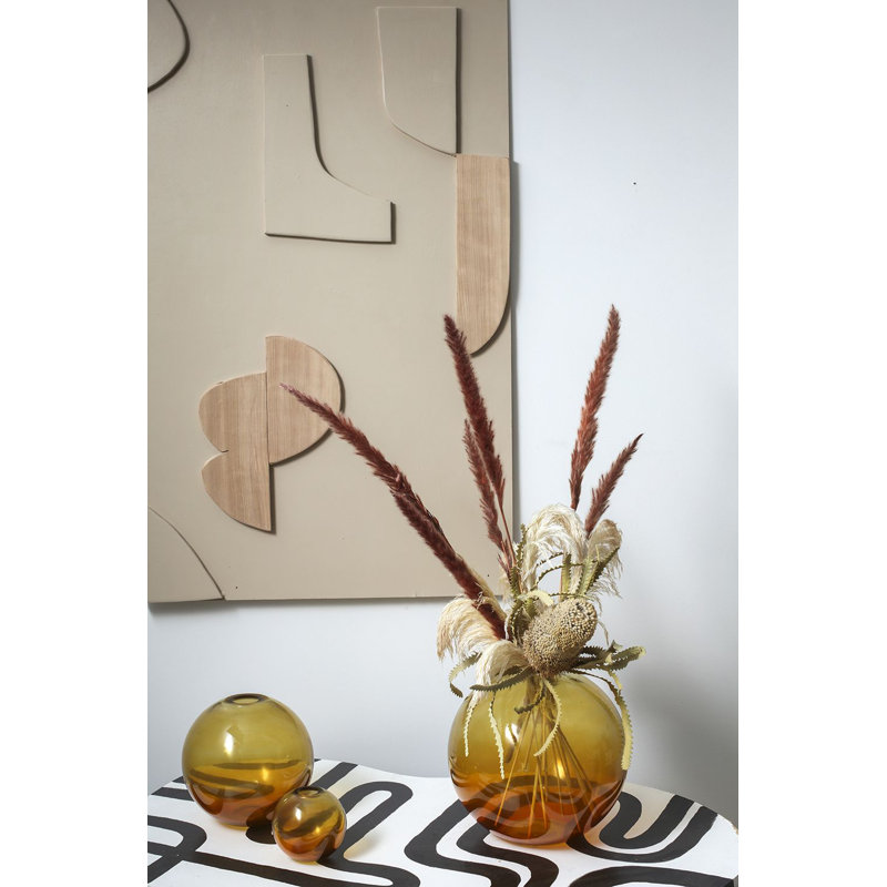 Vase de table en verre fait à la main Joah