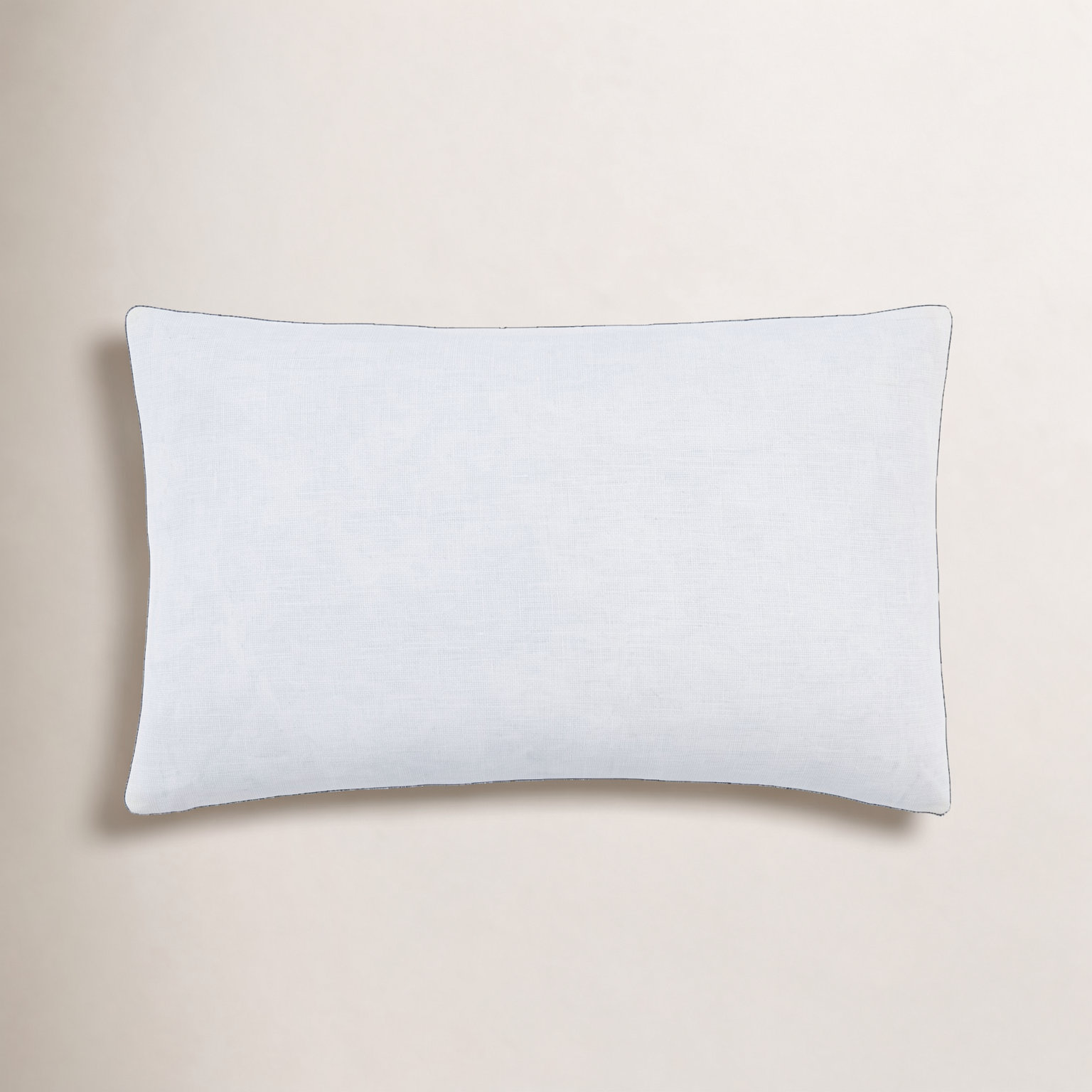 Lanie 7" x 21" Linen Pillow Cover, White, Cover Only