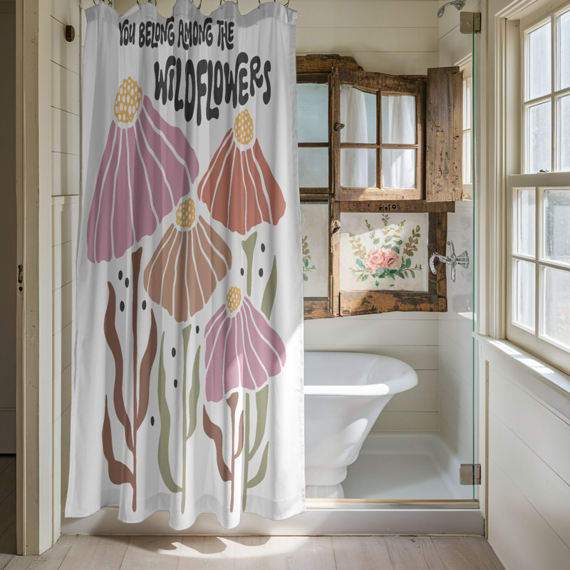 Free Soul - Rideau de douche standard 1 pièce, H 74 po x l 71 po