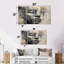 Contemplation, monochrome, homme, Portraits abstraits, ensemble d'art mural, 4 pièces-106160250